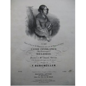 BURGMULLER Frédéric L'Ange Consolateur Chant Piano ca1840