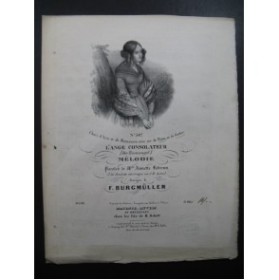 BURGMULLER Frédéric L'Ange Consolateur Chant Piano ca1840