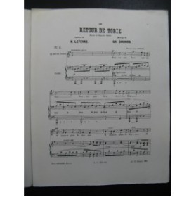 GOUNOD Charles Le Retour de Tobie Piano Chant 1865