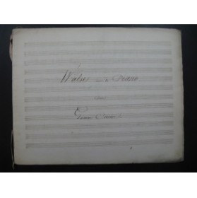 CARON Gustave Walse Manuscrit Piano XIXe