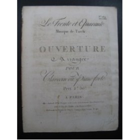 TARCHI Angelo Le Trente et Quarante Ouverture Clavecin ou Piano 1799
