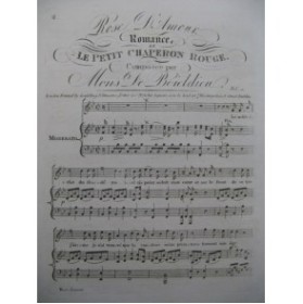 BOIELDIEU Adrien Le Petit Chaperon Rouge Rose d'Amour Chant Piano ca1820