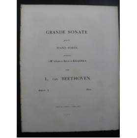 BEETHOVEN Sonate op 7 Piano 1863