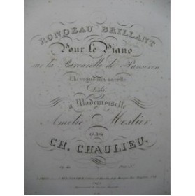CHAULIEU Charles Rondeau Brillant Piano ca1825