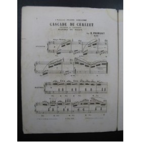 FROMENT R. Cascade du Cerizet Piano XIXe siècle
