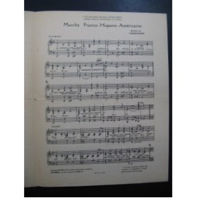 CHARLES HENRY Marche Franco Hispano Américaine Piano 1948