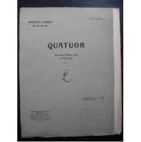 LABEY Marcel Quatuor 2 Violons Alto Violoncelle 1920
