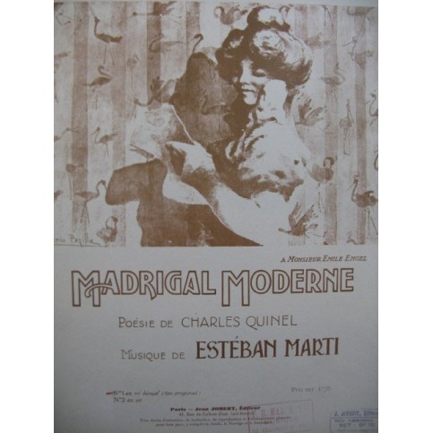 ESTEBAN MARTI Madrigal Moderne Chant Piano