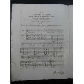 BOCHSA N. Ch. Le Roi et la Ligue No 5 Chant Piano ou Harpe 1815