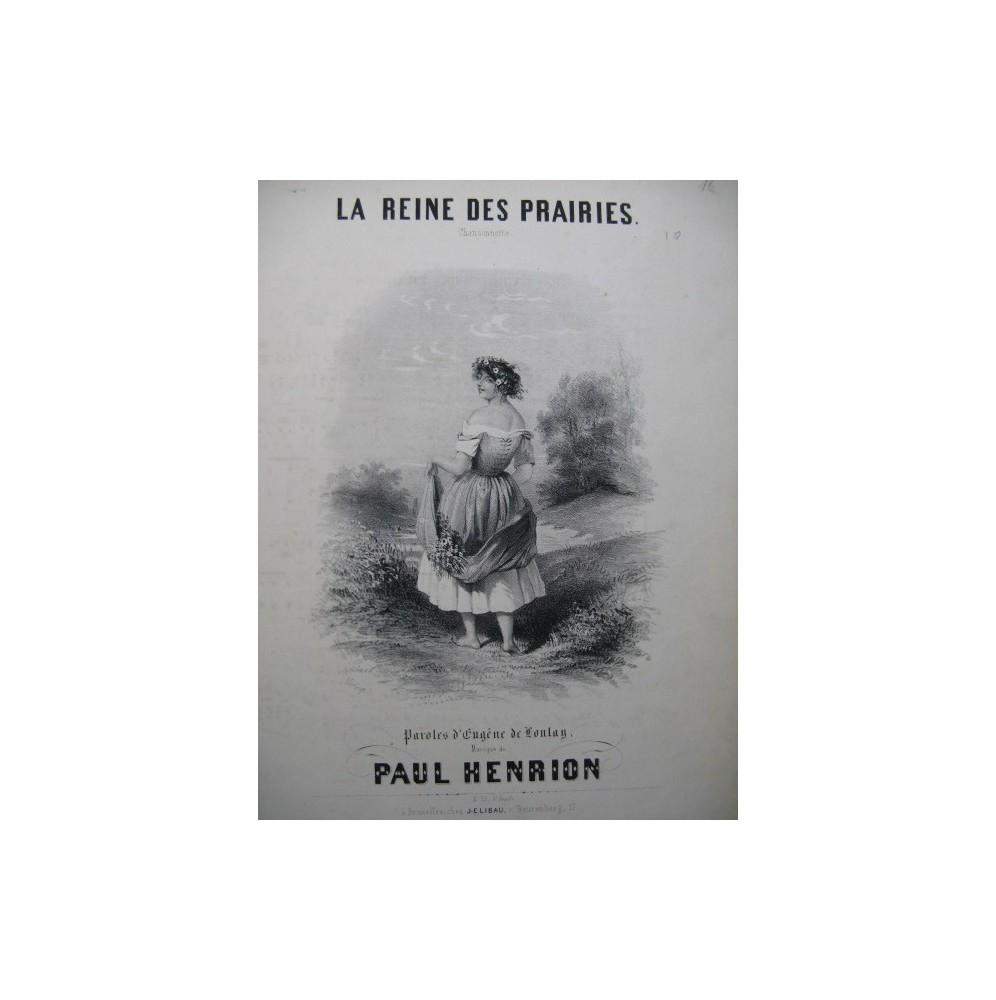 HENRION Paul La Reine des Prairies Chant Piano ca1850
