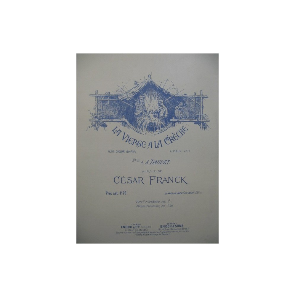 FRANCK César La Vierge à l'Enfant Chant Piano 1888