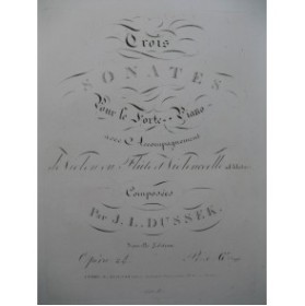 DUSSEK J. L. Sonate No 1 Piano ca1820