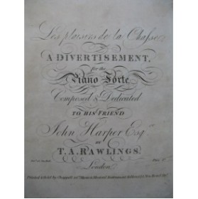 RAWLINGS T. A. A. Divertissement Piano ca1820