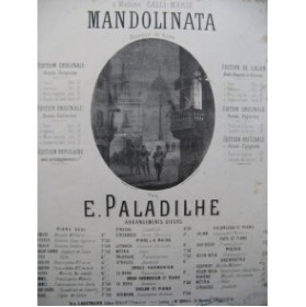 PALADILHE E. Mandolinata Piano 1869