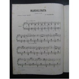 PALADILHE E. Mandolinata Piano 1869