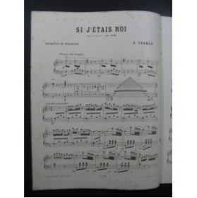 CRAMER Henri Si j'étais Roi Piano 1887