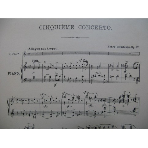 VIEUXTEMPS Henri Concerto No 5 Violon Piano