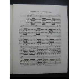 BEER Julius Fischerlied Wilhelm Tell Chant Piano ca1850