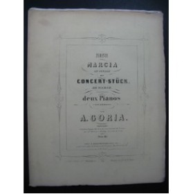 WEBER Andante Marcia et Finale Concert-Stück 2 Pianos 4 mains 1854