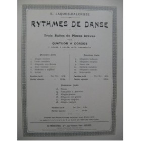 JAQUES-DALCROZE E. Rythmes de Danse Suite No 1 Quatuor 1922