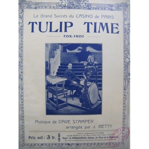 STAMPER Dave Tulip Time Fox Trot Piano 1919
