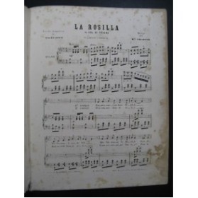 YRADIER Sebastian La Rosilla Chant Piano ca1865