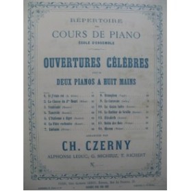 WEBER Obéron Ouverture 2 Pianos 8 mains 1848