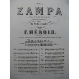 HÉROLD Ferdinand Zampa No 13 Chant Piano XIXe