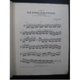 PHILIPP I. Dix Exercices Etudes Dédicace Piano 1910