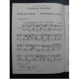 BARTOK Béla Rumänische Volkstänze Piano 6 Pièces