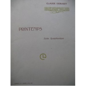 DEBUSSY Claude Printemps Suite Symphonique Piano 4 mains 1904