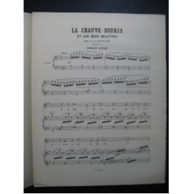 LECOCQ Charles La Chauve-Souris et les deux Belettes Chant Piano XIXe