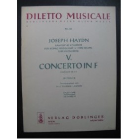 HAYDN Joseph Concerto 5 in F Orchestre