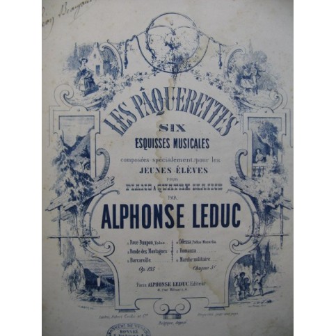 LEDUC Alphonse Les Paquerettes No 6 Piano 4 mains ca1863