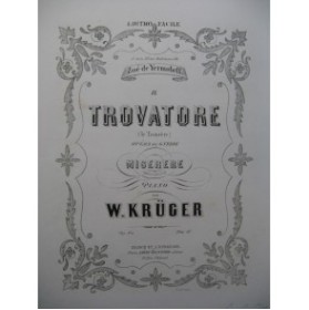 KRÜGER W. Il Trovatore Piano ca1860