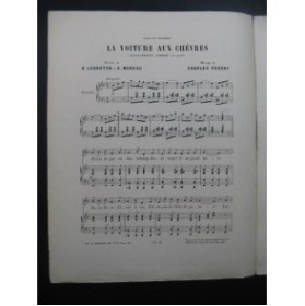 POURNY Charles La Voiture aux chèvres Chant Piano XIXe