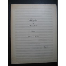 KOTZELUCH Leopold Sonate op 10 Manuscrit Piano 4 mains