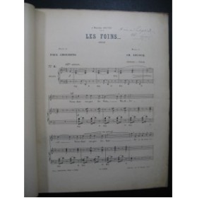 LECOCQ Charles Les Foins Dédicace Chant Piano ca1885