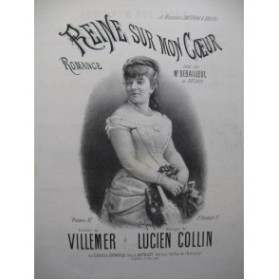 COLLIN Lucien Reine sur mon Coeur Chant Piano XIXe