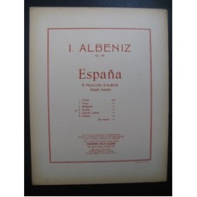 ALBENIZ Isaac Serenata No 4 Piano 1946