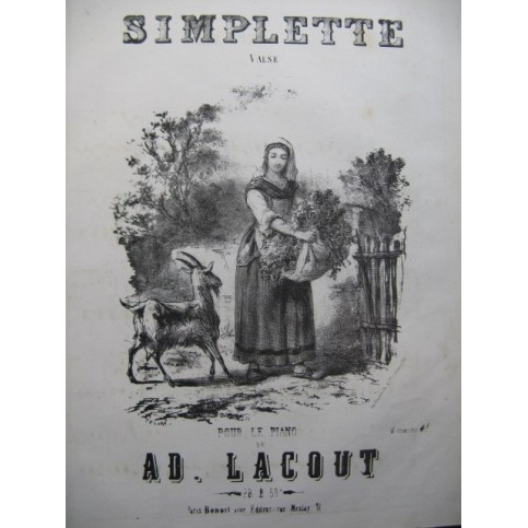 LACOUT Ad. Simplette Piano XIXe siècle