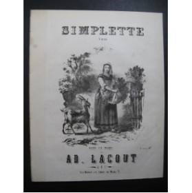 LACOUT Ad. Simplette Piano XIXe siècle