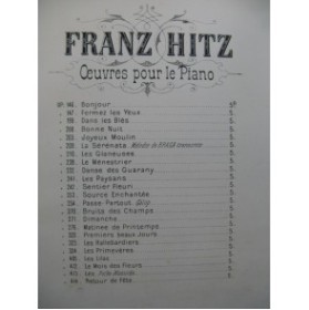 HITZ Franz Dans les Blés Piano XIXe siècle