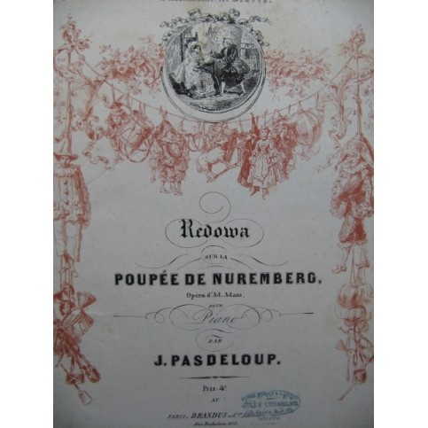 PASDELOUP Jules Rédowa sur la Poupée de Nuremberg Piano ca1853