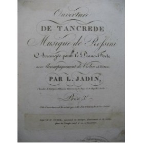 JADIN L. Il Turco in Italia de Rossini Piano ca1815