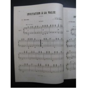 WACHS Frédéric Invitation à la Valse Piano 4 mains ca1875