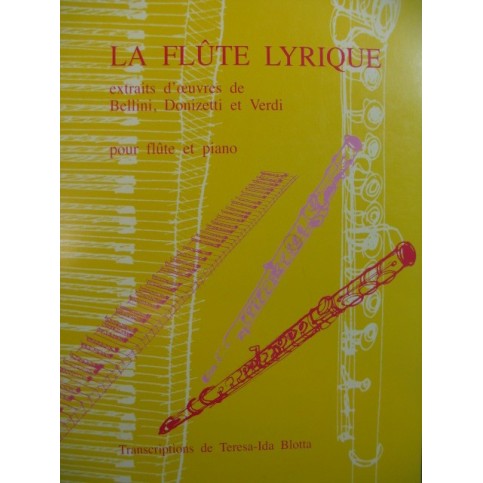 La Flûte Lyrique Bellini Donizetti Verdi Piano Flûte 1998