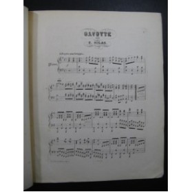 SILAS E. Gavotte No1 Piano ca1865