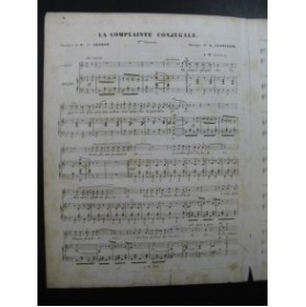 CLAPISSON Louis La Complainte Conjugale Chant Piano ca1835