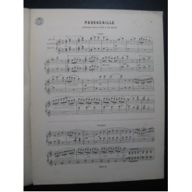 BOSCH Jacques Passacaille Sérénade Piano 6 mains 1885